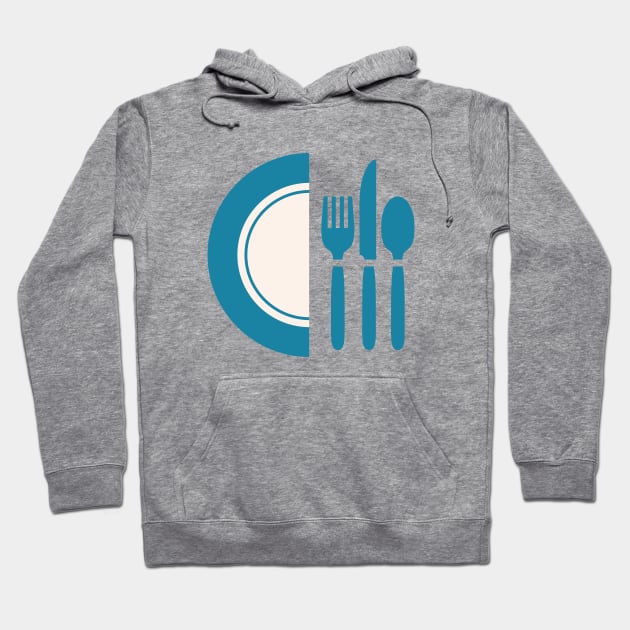 Meal Served Plate Ikon Hoodie by Kalle